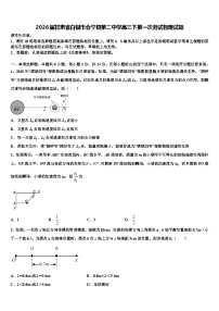 2026届甘肃省白银市会宁县第二中学高三下第一次测试物理试题含解析