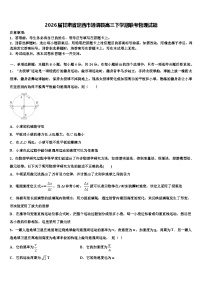 2026届甘肃省定西市通渭县高三下学期联考物理试题含解析