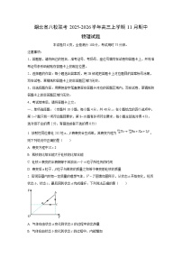 2025-2026学年湖北省八校联考高三上学期11月期中物理试卷（学生版）