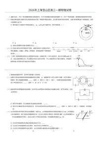 2026年上海宝山区高三一模物理试卷（有答案解析）