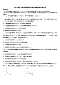 2026届广东东莞外国语学校高考考前模拟物理试题含解析