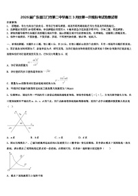 2026届广东省江门市第二中学高三3月份第一次模拟考试物理试卷含解析
