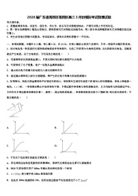 2026届广东省海珠区等四区高三3月份模拟考试物理试题含解析