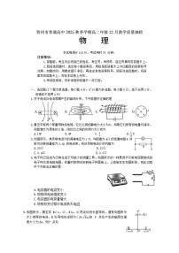2025-2026年广西省贺州市高二上12月月考物理试卷（有解析）