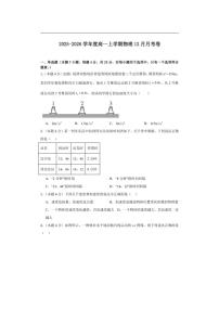 2025-2026学年河南省漯河市临颍县晨中学校高一上学期12月月考物理试卷（有答案）