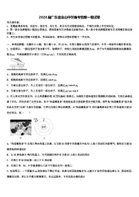 2026届广东省金山中学高考物理一模试卷含解析