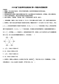2026届广东省深圳市龙岗区高三第一次模拟考试物理试卷含解析