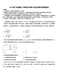 2026届广东省揭阳一中等重点中学高三适应性调研考试物理试题含解析