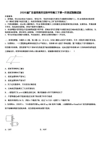 2026届广东省珠海市实验中学高三下第一次测试物理试题含解析