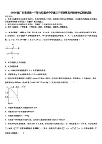2026届广东省珠海一中等六校重点中学高三下学期第五次调研考试物理试题含解析