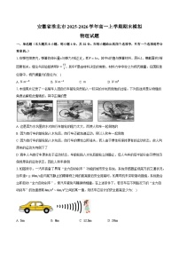 安徽省淮北市2025-2026学年高一上学期期末模拟物理试题