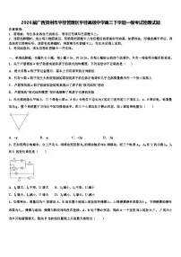 2026届广西贺州市平桂管理区平桂高级中学高三下学期一模考试物理试题含解析