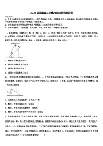 2026届海南省三亚高考压轴卷物理试卷含解析