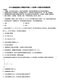 2026届海南省海口市第四中学高三3月份第一次模拟考试物理试卷含解析