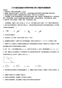 2026届河北省衡水市冀州中学高三第三次模拟考试物理试卷含解析