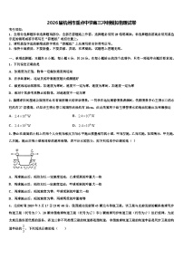2026届杭州市重点中学高三冲刺模拟物理试卷含解析2