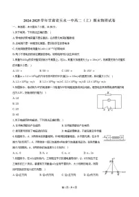 2024-2025学年甘肃省天水一中高二（上）期末物理试卷（有答案）