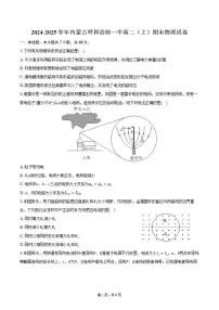 2024-2025学年内蒙古呼和浩特一中高二（上）期末物理试卷（有答案）