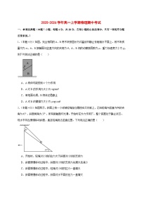 河南省漯河市临颍县晨中学校2025_2026学年高一上学期期中物理试题 [含答案]
