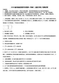 2026届河南省安阳市安阳县一中高三（最后冲刺）物理试卷含解析