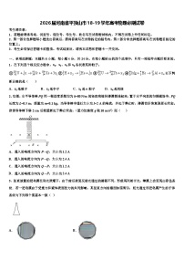 2026届河南省平顶山市18-19学年高考物理必刷试卷含解析