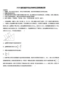 2026届河南省平顶山市高考仿真卷物理试卷含解析