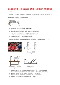 山东省滕州市第一中学2024-2025学年高一上学期12月单元检测物理试题 [含答案]