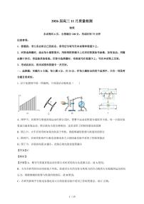 2026届湖南省高三上册11月质量检测物理试题（含解析）