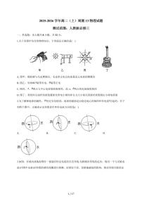 安徽省定远育才学校2025~2026学年高二（上）周测13物理试题 （含答案）