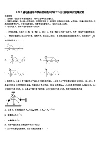 2026届河南省通许县丽星高级中学高三3月份模拟考试物理试题含解析