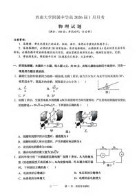 2026届重庆市西南大学附属中学校高三一模物理试题 （高考模拟）