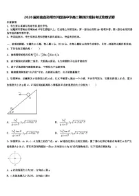 2026届河南省郑州市外国语中学高三第四次模拟考试物理试卷含解析