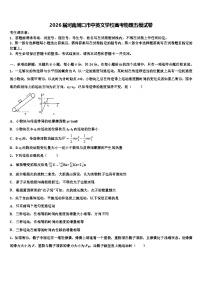 2026届河南周口市中英文学校高考物理五模试卷含解析