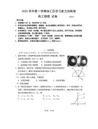 2026届上海市徐汇区高三上学期一模考试物理试题（高考模拟）
