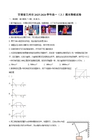 甘肃省兰州市2025-2026学年高一（上）期末物理试卷