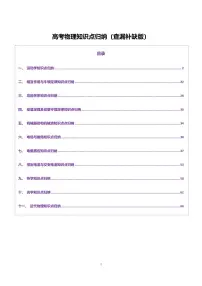 高考物理知识点归纳(查漏补缺版)（共71页）知识清单