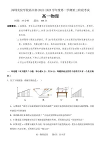 2024-2025学年广东省深圳市高一(上)期末物理试卷（含答案）
