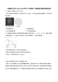 安徽省安庆市2025-2026学年上学期高二物理期末模拟检测试卷