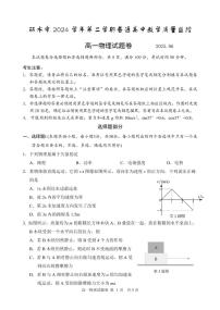 浙江省丽水市2024-2025学年高一下学期期末教学质量监控物理试卷（无答案）