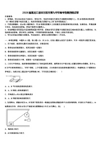 2026届黑龙江省哈尔滨市第九中学高考物理四模试卷含解析