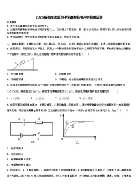 2026届衡水市重点中学高考临考冲刺物理试卷含解析