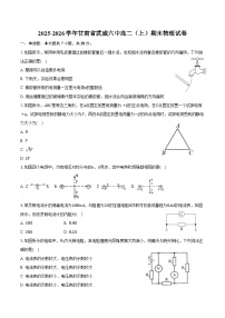 2025-2026学年甘肃省武威六中高二（上）期末物理试卷（含解析）