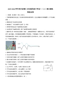 2025-2026学年贵州省铜仁市松桃民族中学高二（上）期末物理模拟试卷（含答案）