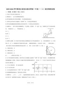 2025-2026学年黑龙江省佳木斯市桦南一中高一（上）期末物理试卷（含答案）