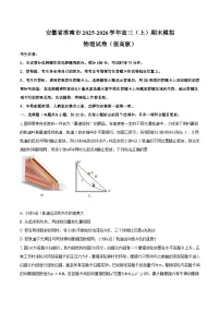 安徽省淮南市2025-2026学年高三上学期期末模拟物理试卷（拔高版）【含答案】