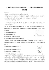 安徽省马鞍山市2025-2026学年高三（上）期末物理模拟试卷3【含答案】