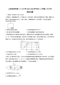 山东省青岛第三十九中学（海大附中）2025-2026学年高三上学期1月月考物理试卷（含答案）