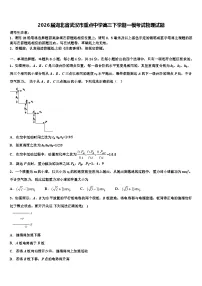 2026届湖北省武汉市重点中学高三下学期一模考试物理试题含解析