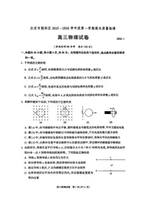 2025-2026学年北京市朝阳区高三上学期期末质量检测物理试卷（含答案）