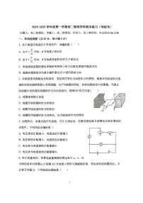 2026北京理工大附中高二（上）期末物理（等级考）试卷 无答案